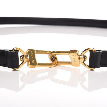Louis Vuitton Calfskin 16mm Adjustable Shoulder Strap Black 3 of 4