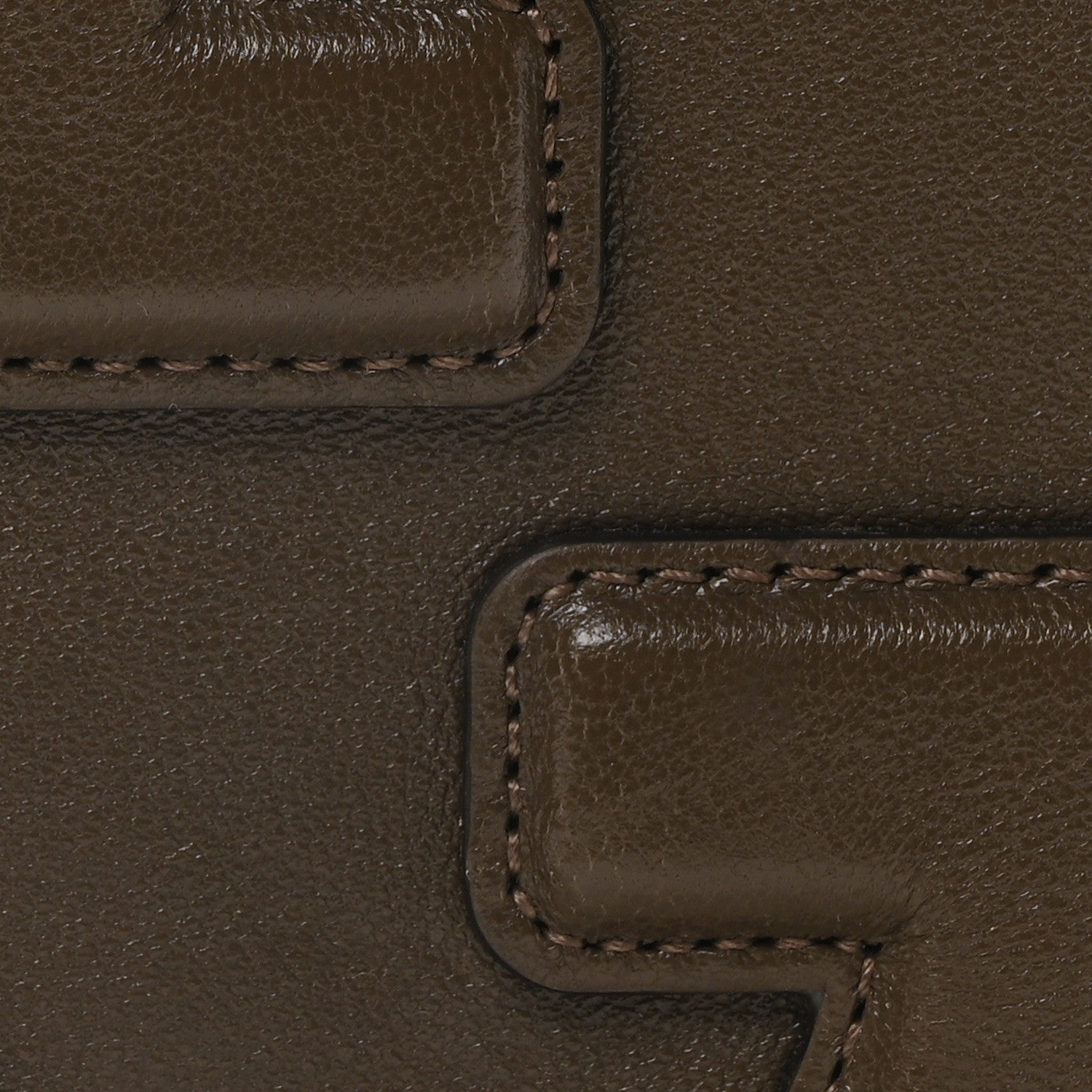 Gucci Sakai Be Green Calfskin Diagonal Stitched Blondie Top Handle Bag Craclet Brown 7 of 9