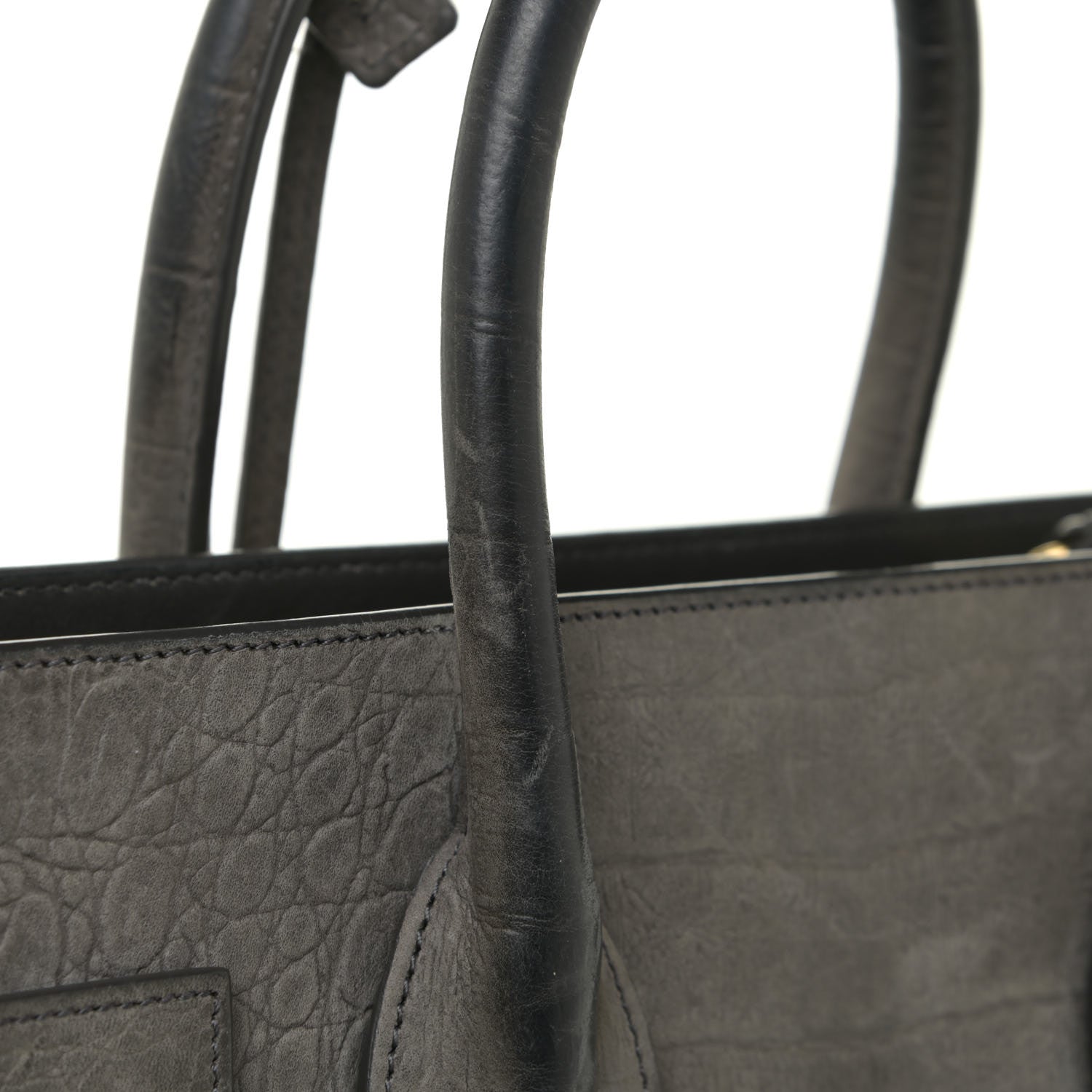 Saint Laurent Crocodile Embossed Nubuck Small Sac De Jour Dark Anthracite 23 of 28