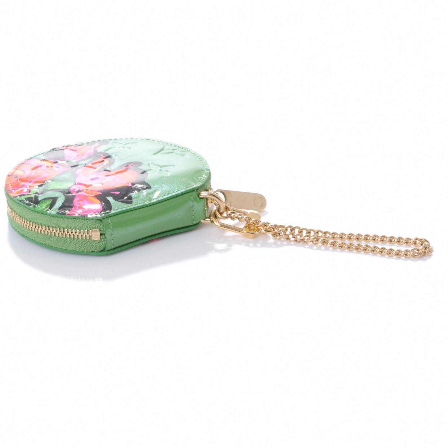 Vernis Roses Chapeau Coin Purse Vert Tonic