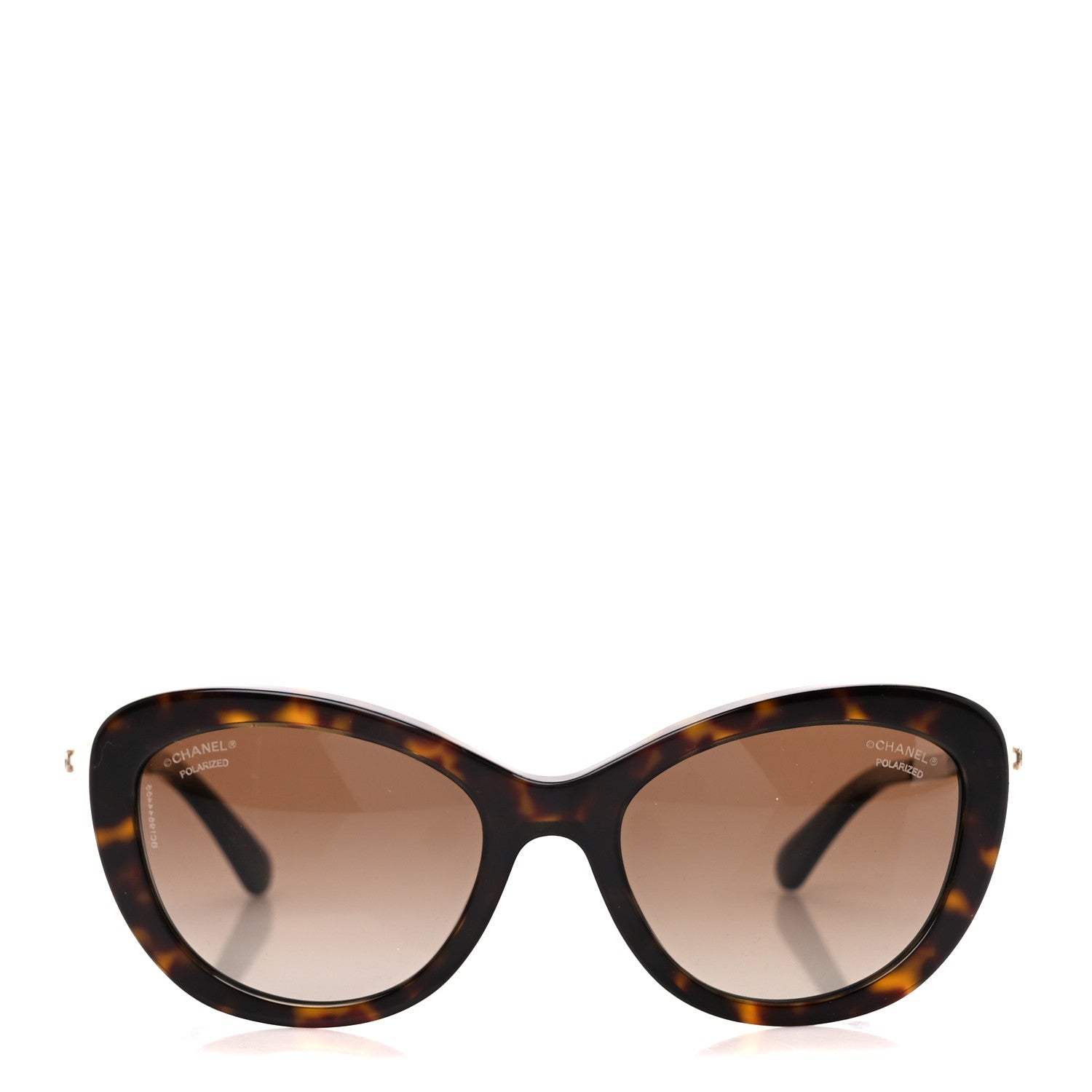 Chanel Acetate Pearl Polarized Cat Eye Sunglasses 5340-H Tortoise 2 of 8