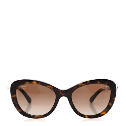 Chanel Acetate Pearl Polarized Cat Eye Sunglasses 5340-H Tortoise 2 of 8