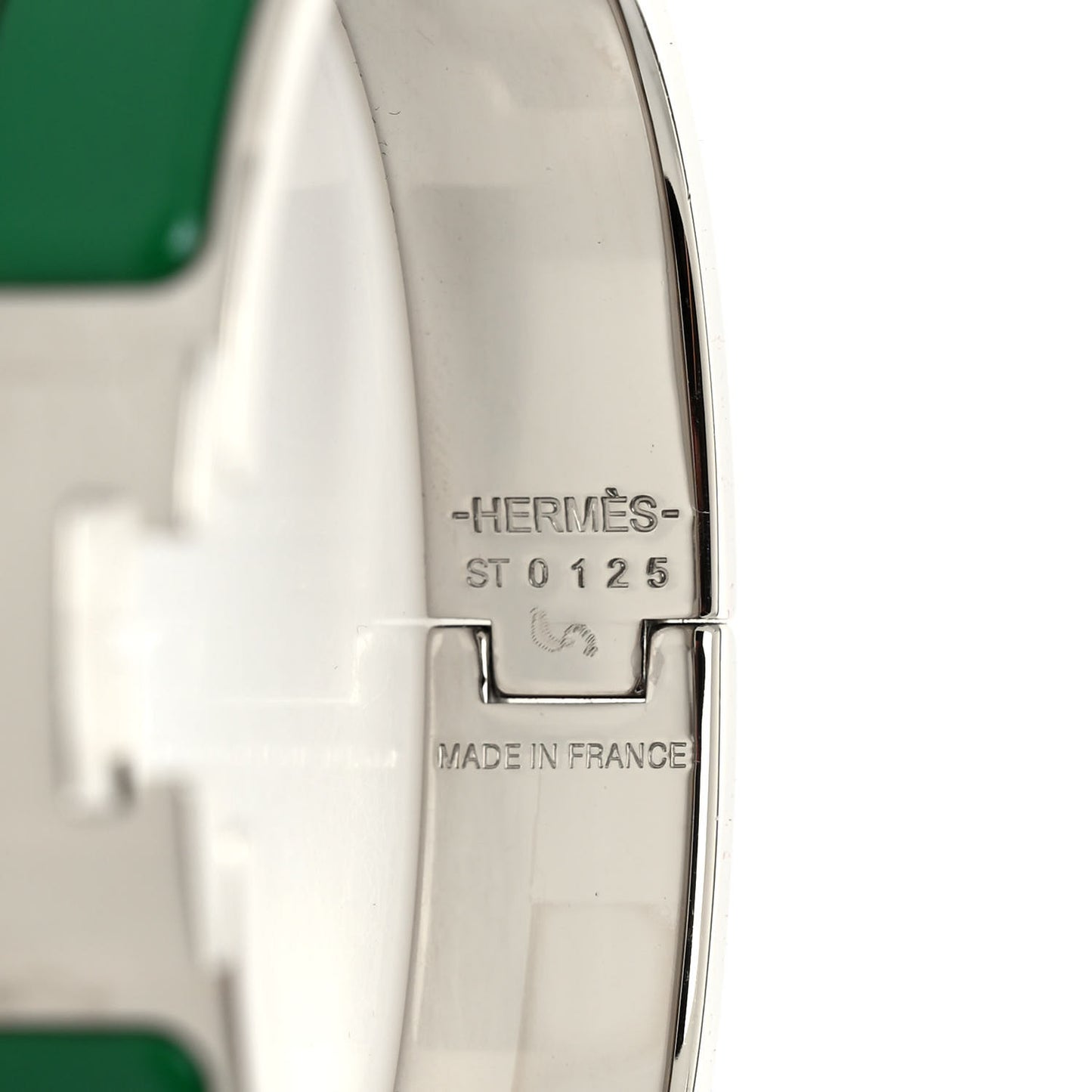 Enamel Narrow Clic Clac H Bracelet PM Vert Sapin