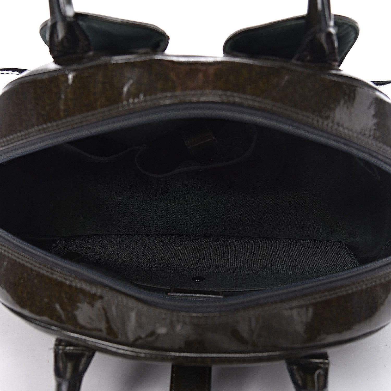 Christian Dior Patent Diorissimo Saddle Bowler Green 5 of 15