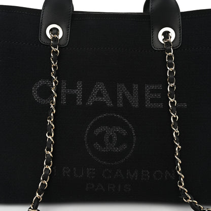 Chanel Mixed Fibers Small Deauville Tote Black 9 of 13