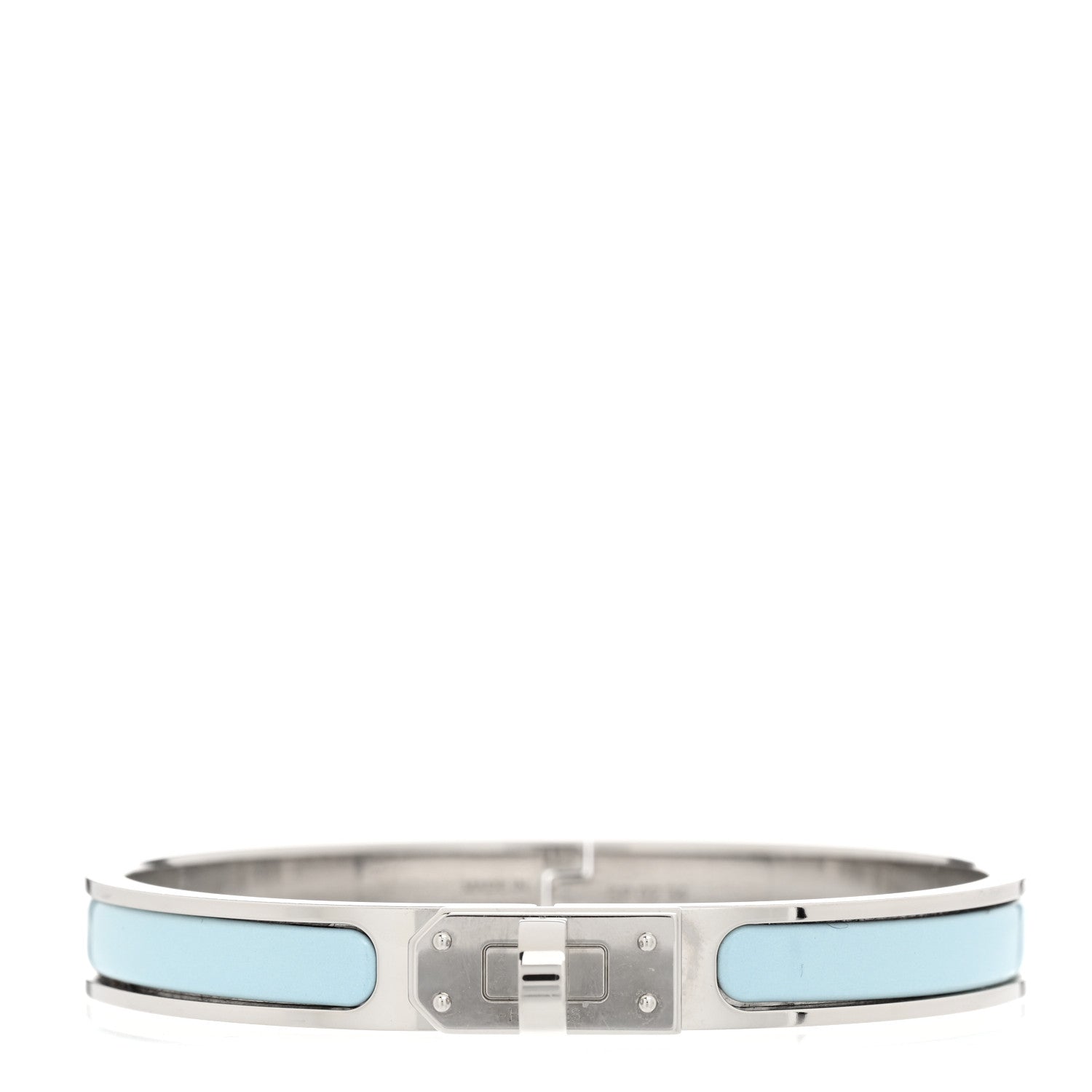 Hermes Enamel Mini Clic Kelly Bracelet GM Bleu Polaire 1 of 6