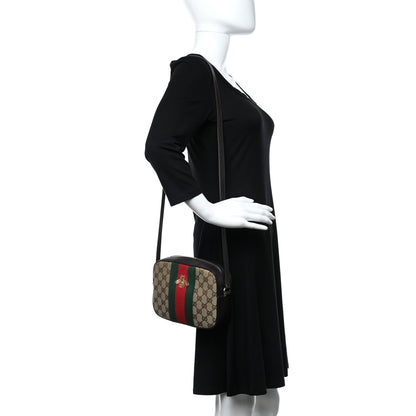 Gucci Monogram Web Small Webby Bee Shoulder Bag Dark Brown 2 of 22