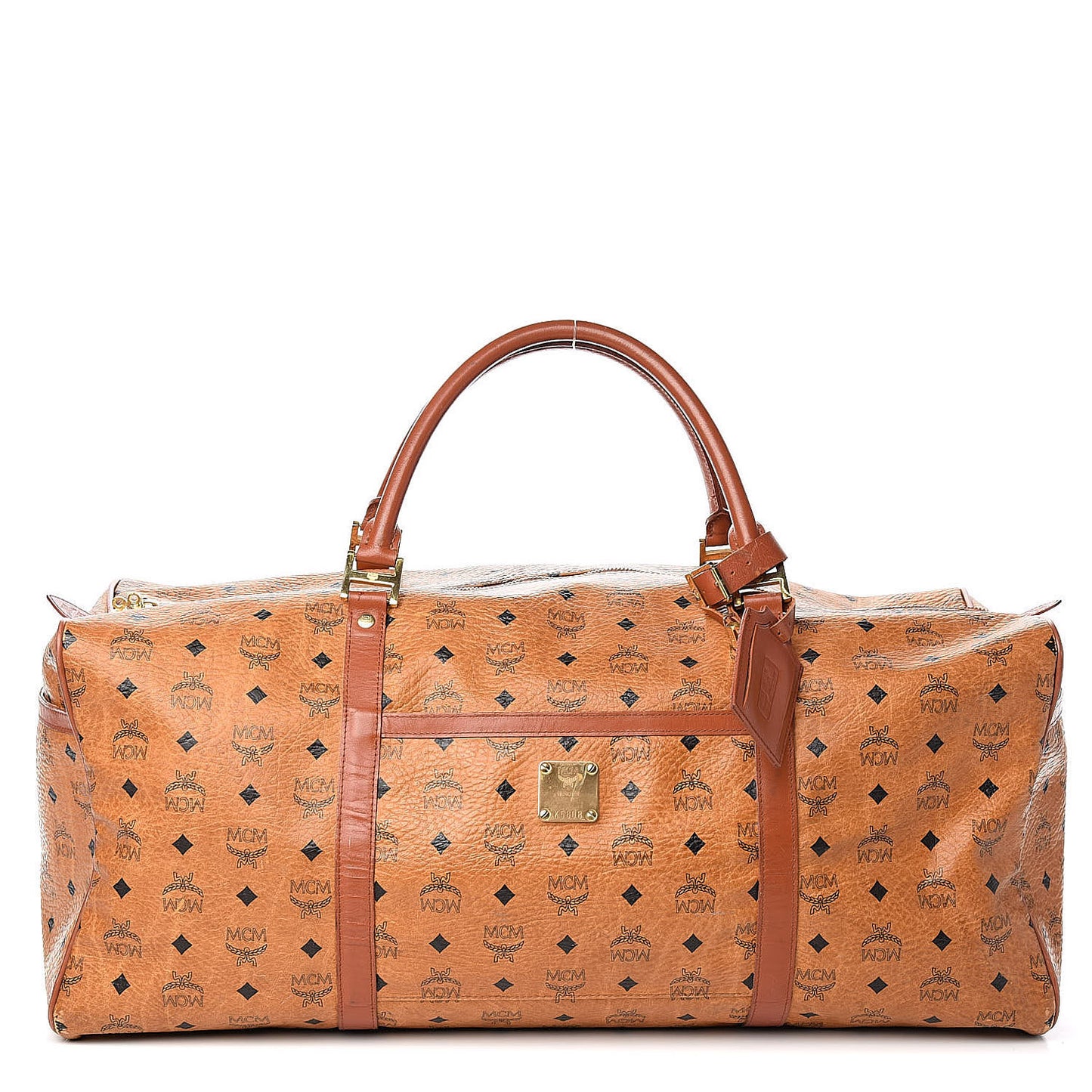 Visetos Boston Weekender Bag Cognac