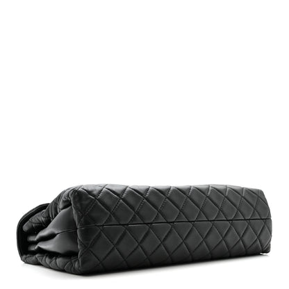 Chanel Lambskin Quilted Jumbo Chanel by 4 Flap Black 4 of 16