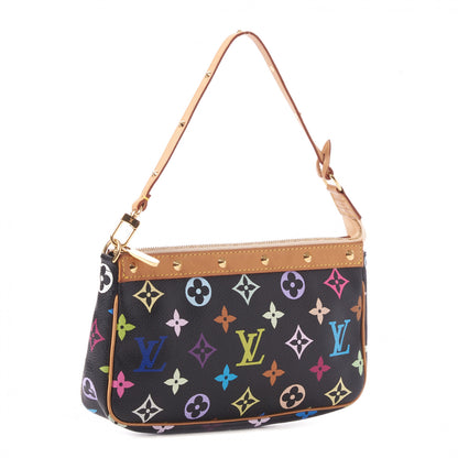 Louis Vuitton Monogram Multicolor Pochette Accessories Black 3 of 8
