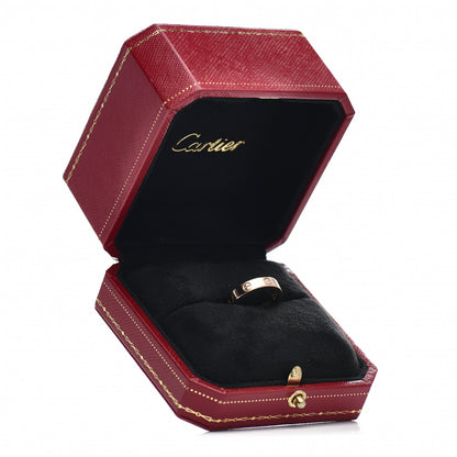 Cartier 18K Pink Gold Diamond 4mm LOVE Wedding Band Ring 50 5.25 5 of 5