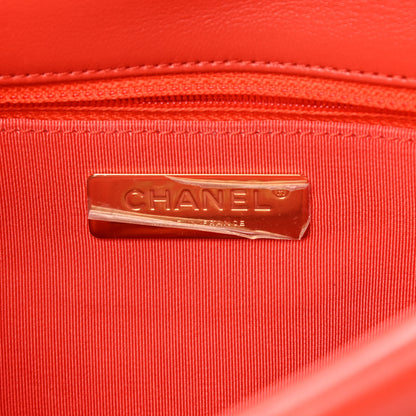 Chanel Goatskin Quilted Large Chanel 19 Flap Red 6 of 12