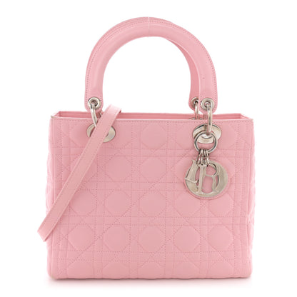 Christian Dior Lambskin Cannage Medium Lady Dior Light Pink 1 of 17