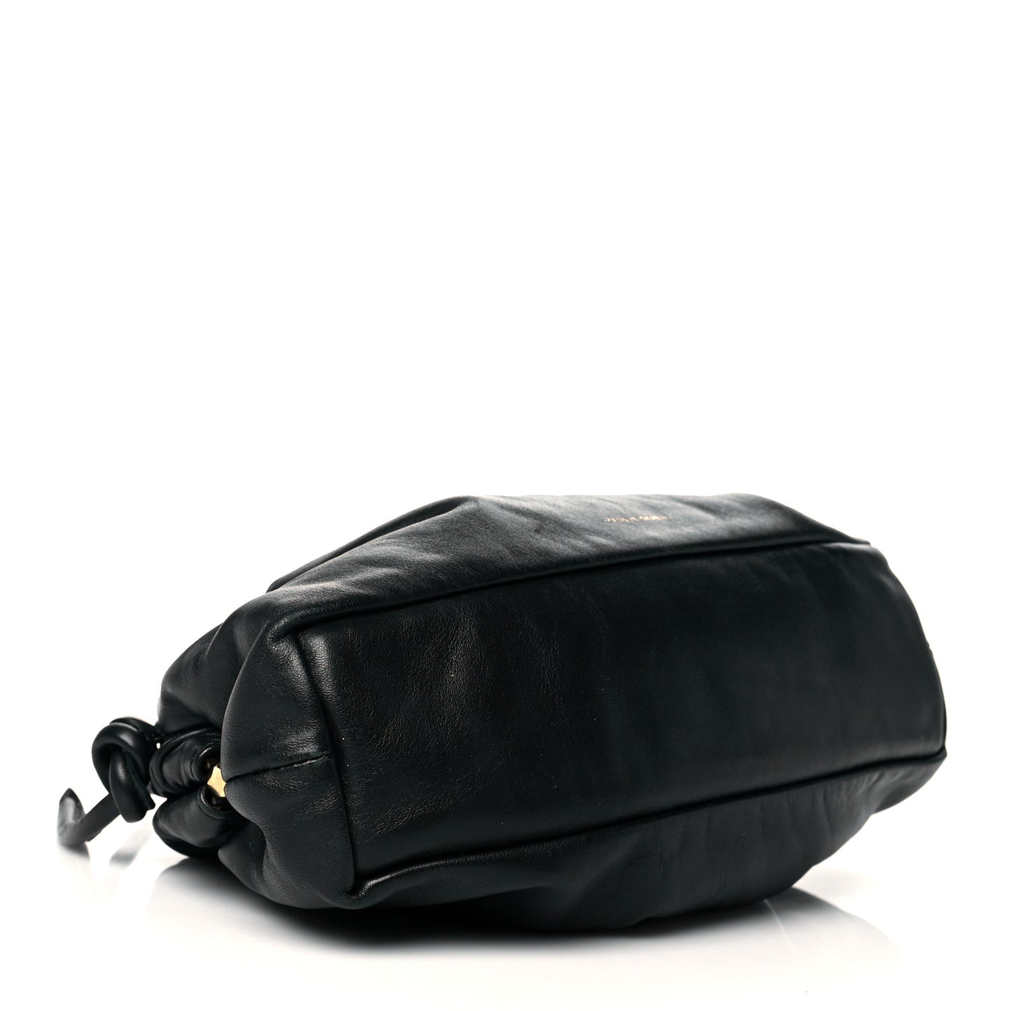 Lambskin Mini Cloud Clutch Black Flamma