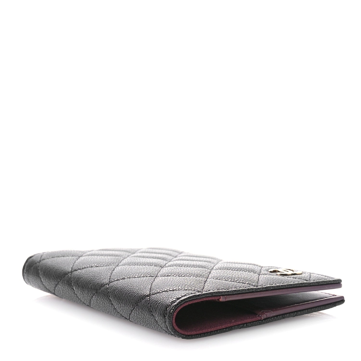 Chanel Iridescent Caviar Quilted Passport Holder Black 4 of 8