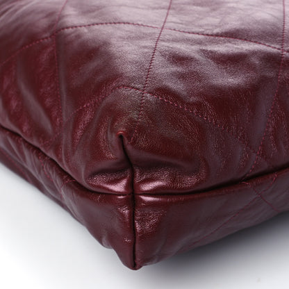 Chanel Metallic Calfskin Quilted Large Chanel 22 Burgundy 5 of 9