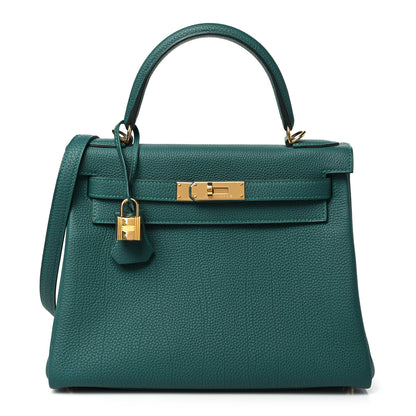 Hermes Togo Kelly Retourne 28 Malachite 1 of 11