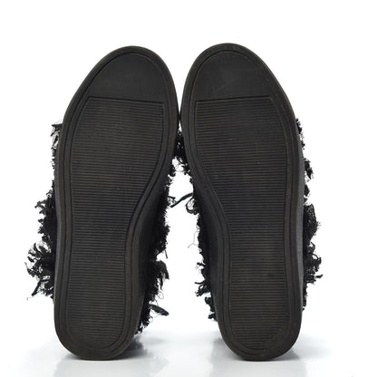 Chanel Mesh Lace Camellia High Top Floral Sneakers 34 Black 5 of 10