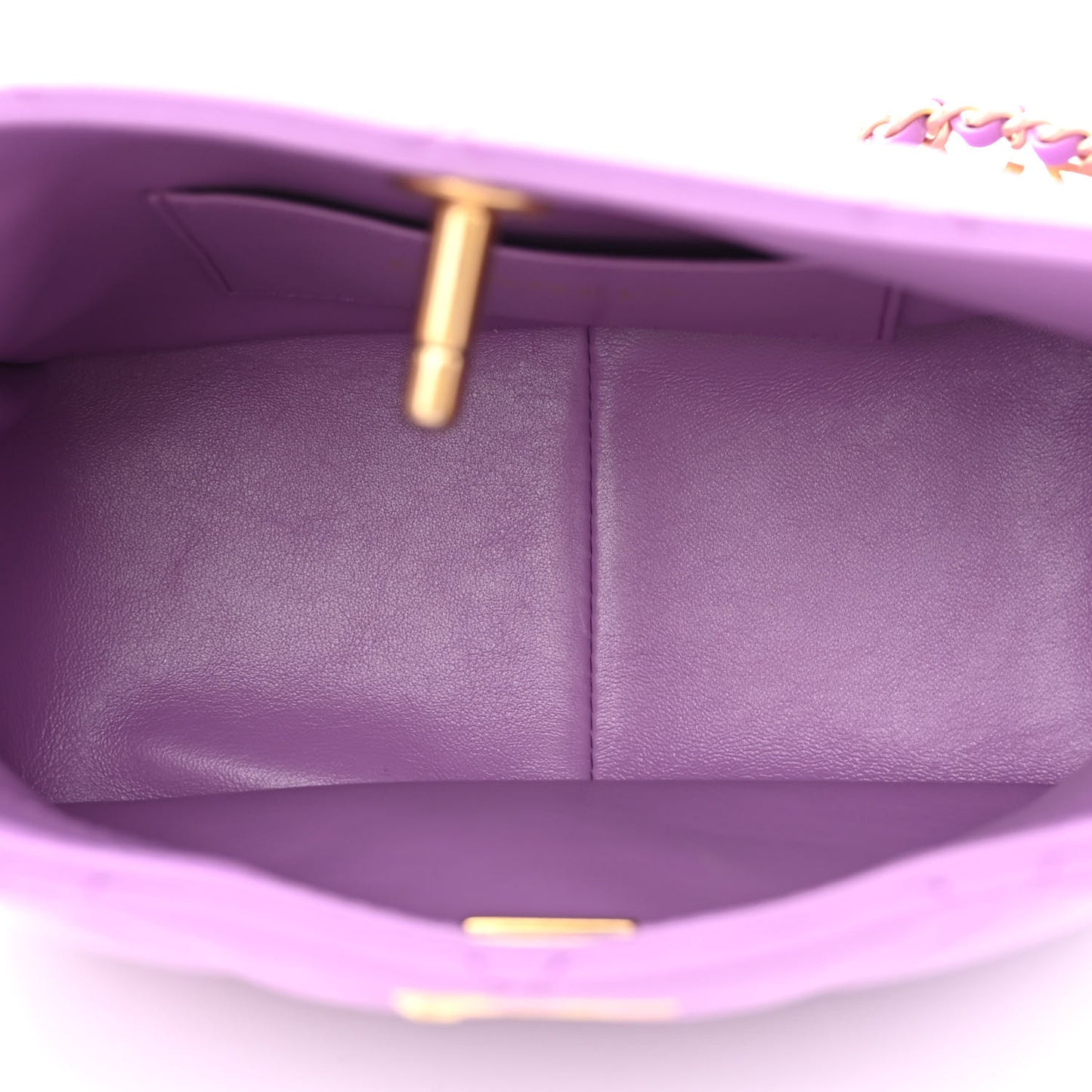 Lambskin Quilted Small Pick Me Up Hobo Purple