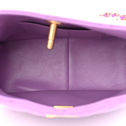 Chanel Lambskin Quilted Small Pick Me Up Hobo Purple 5 of 11