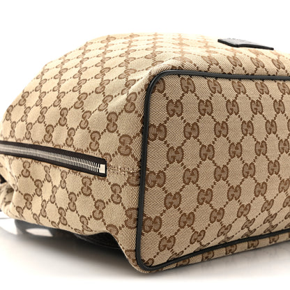 Gucci Monogram Dollar Calfskin O Drawstring Backpack Beige Ebony Testa di Moro Dark Chocolate 10 of 10