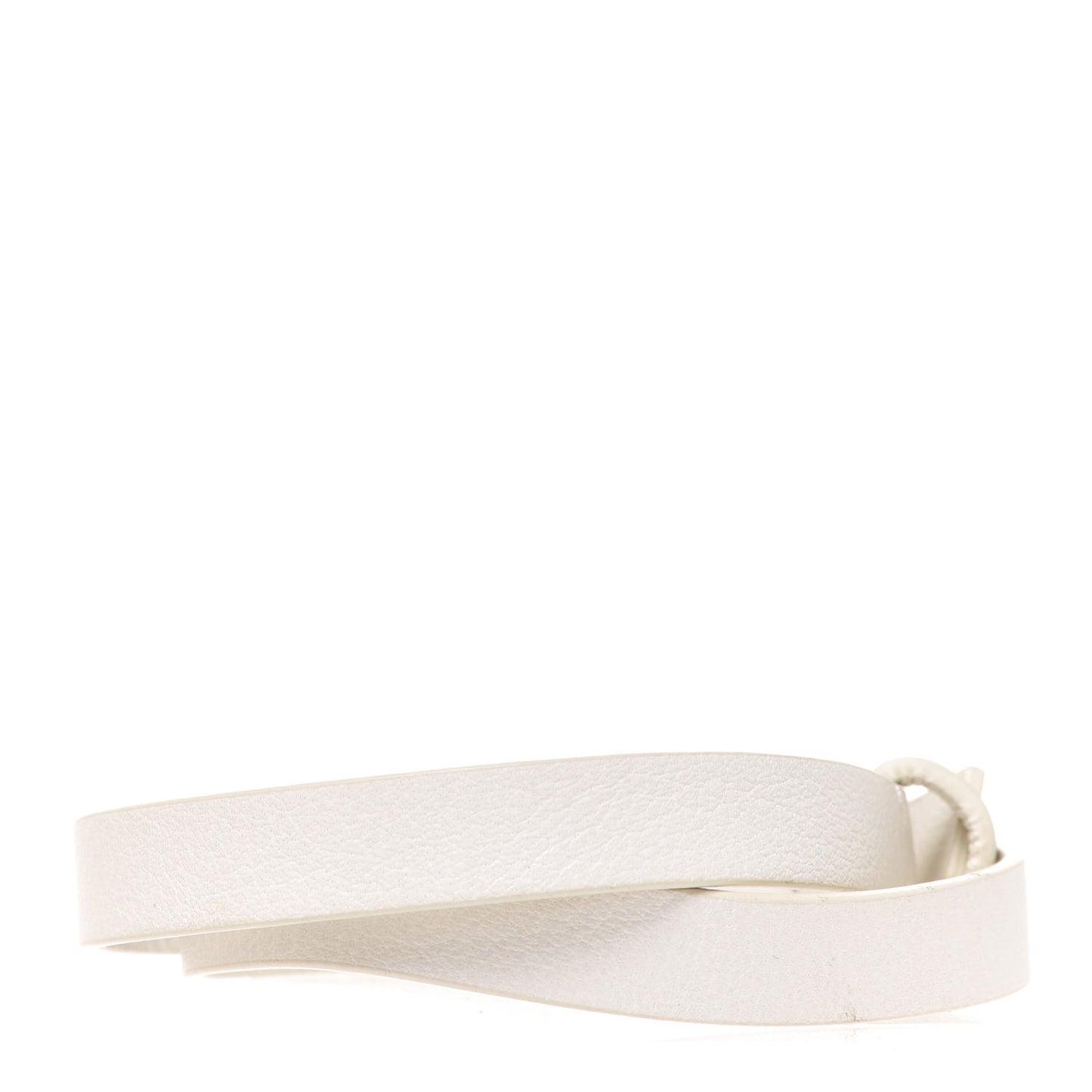 Calfskin J'adior Double Bracelet White Torquoise