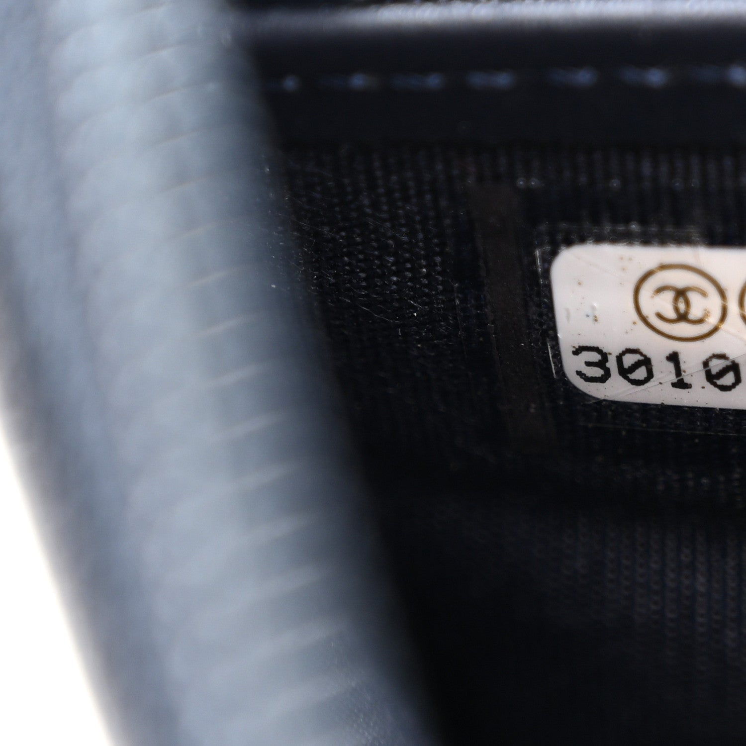 Chanel Caviar Chevron Quilted Zip Around Boy Wallet Navy 8 of 8