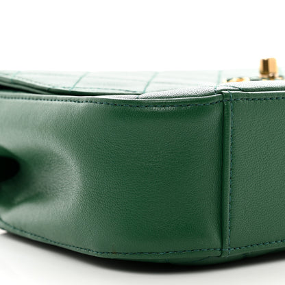 Chanel Lambskin Quilted Chain Infinity Top Handle Flap Green 9 of 11