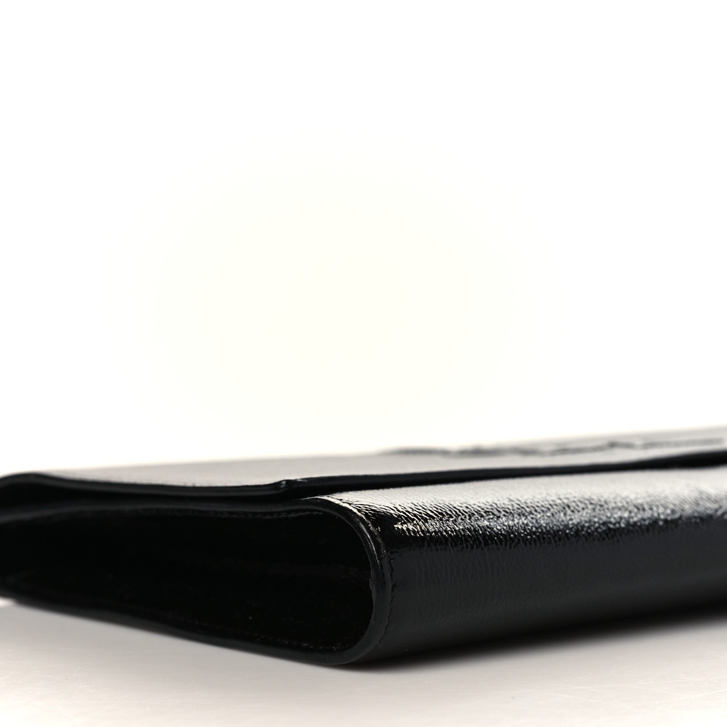 Saint Laurent Textured Patent Monogram Large Belle De Jour Clutch Black 7 of 9