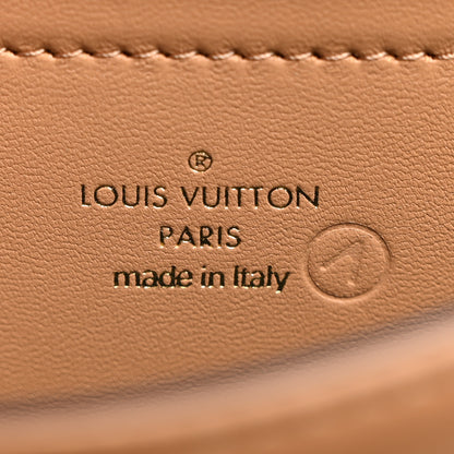 Louis Vuitton Lambskin Embossed Monogram Pochette Coussin Camel 6 of 10