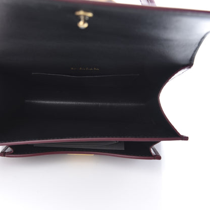 Balenciaga Box Calfskin XS Sharp Top Handle Bag Burgundy 5 of 9