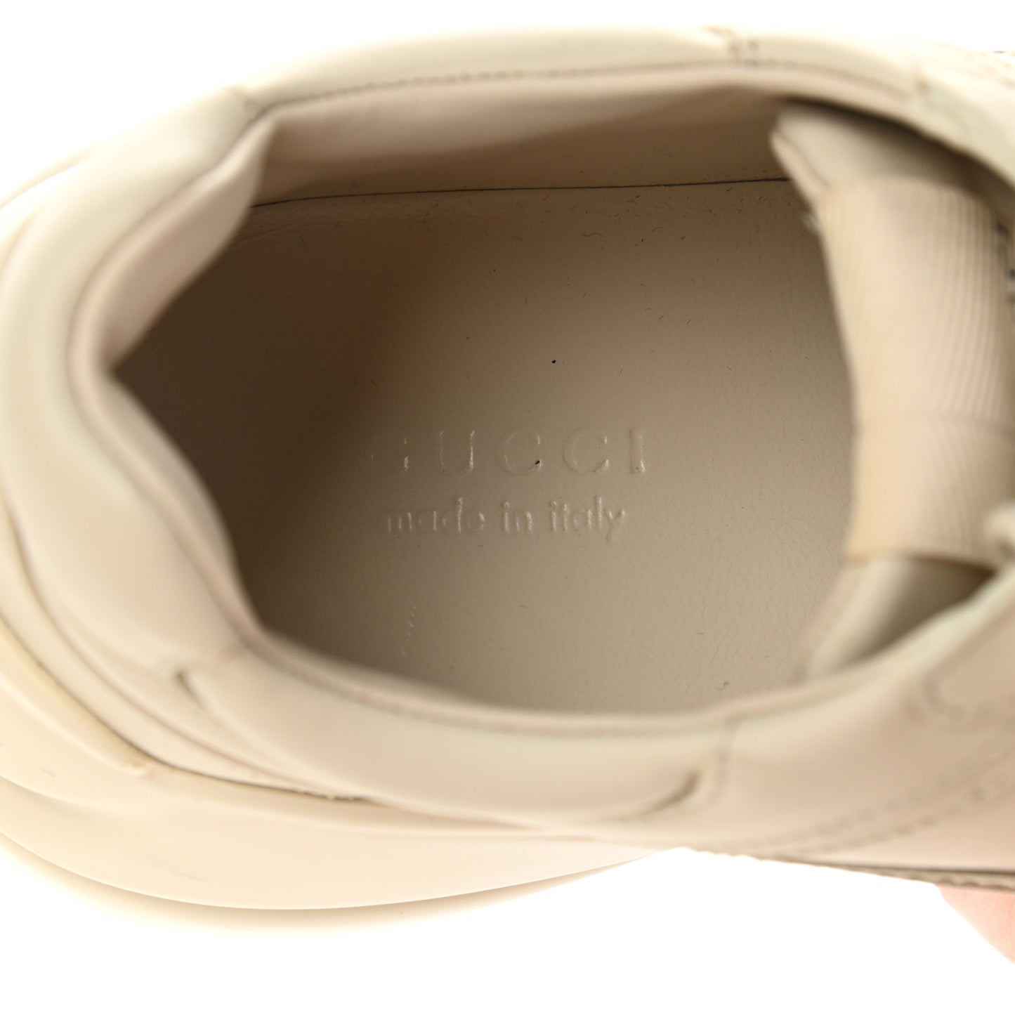 Calfskin Logo Womens Rhyton Sneakers 35.5 Ivory