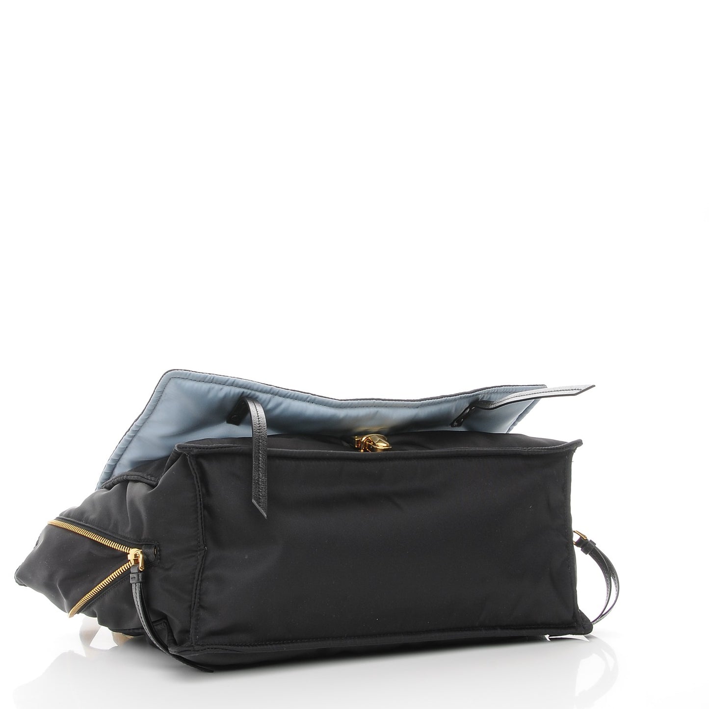 Tessuto Nylon Shearling Etiquette Flap Nero Black Soleil