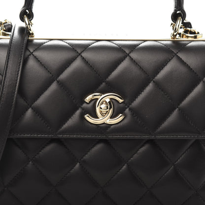 Chanel Lambskin Quilted Small Trendy CC Dual Handle Flap Bag Black 10 of 10