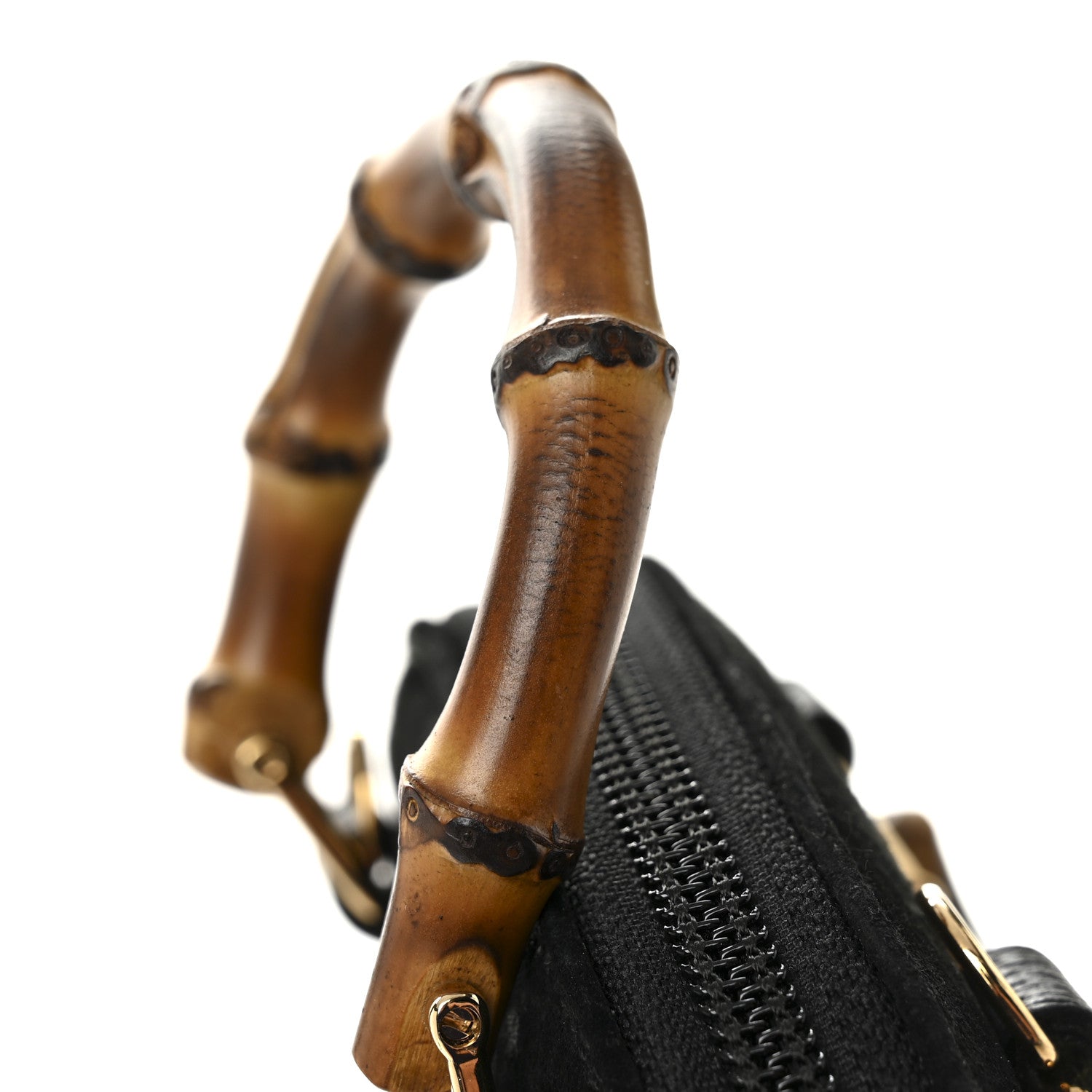 Gucci Suede Mini Bamboo Handle Bag Black 1844619 – FASHIONPHILE