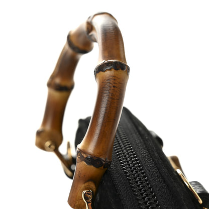 Gucci Suede Mini Bamboo Handle Bag Black 10 of 10