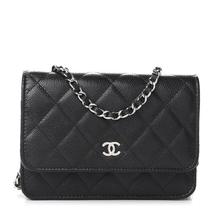 Chanel Caviar Quilted Mini Wallet On Chain WOC Black 1 of 10