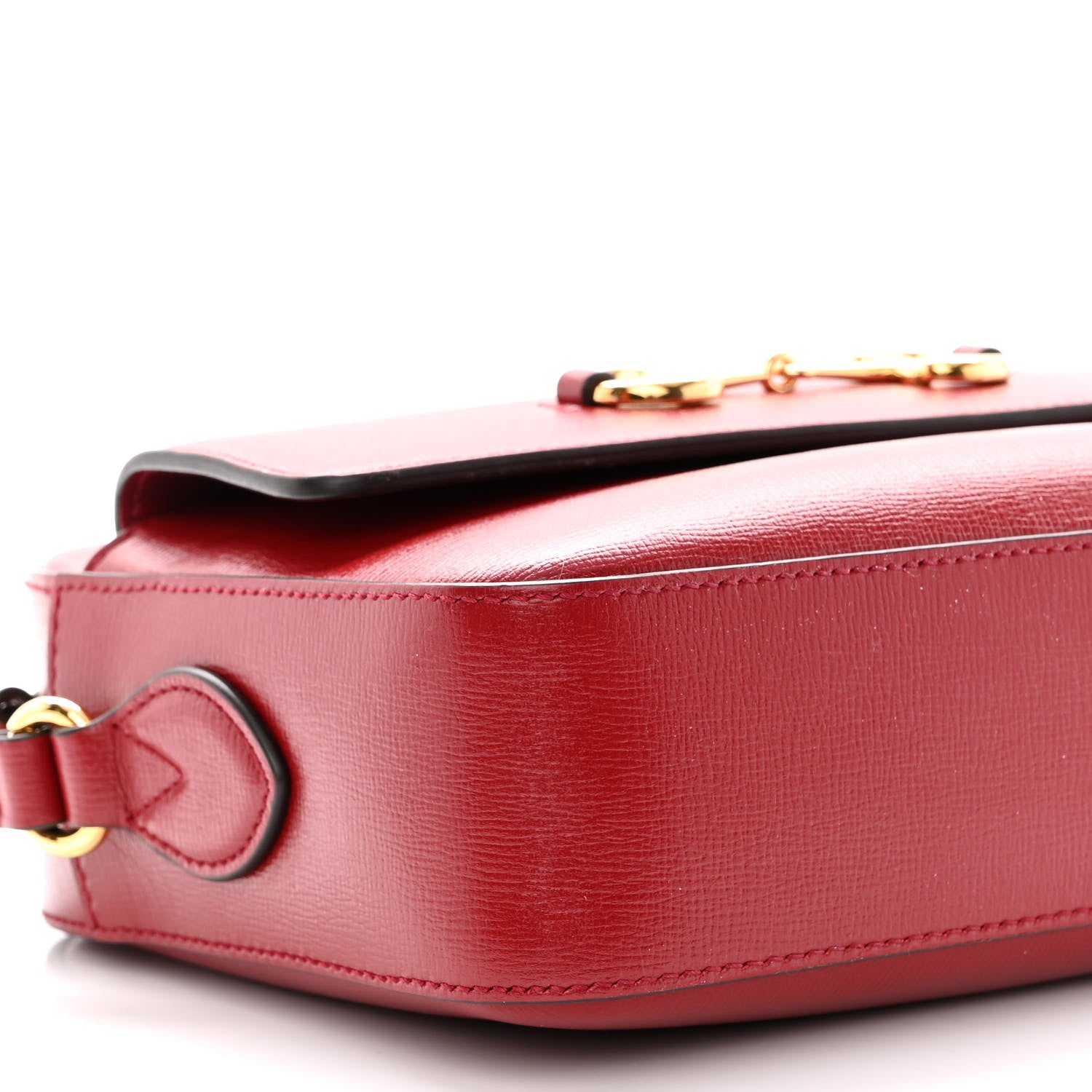 Gucci Azalea Calfskin Small Horsebit 1955 Shoulder Bag New Cherry Red 9 of 11