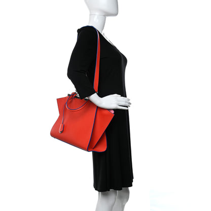 Fendi Vitello Dolce Shiny Nappa Petite 3Jours Tote Papavero 2 of 11