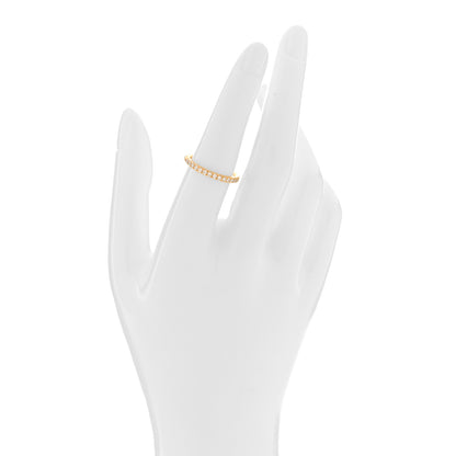 David Yurman 18K Yellow Gold Diamond 2mm Cable Collectibles Band Ring 54 7 2 of 4