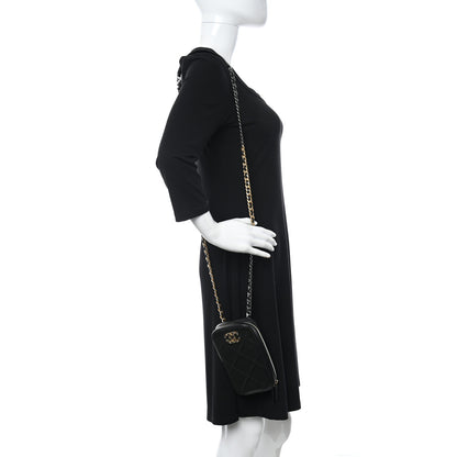 Chanel Lambskin Quilted Chanel 19 Zip Phone Case Black 2 of 11