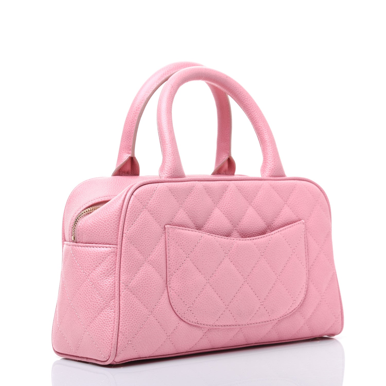 Chanel Caviar Quilted Small Bowler Pink 3 of 22