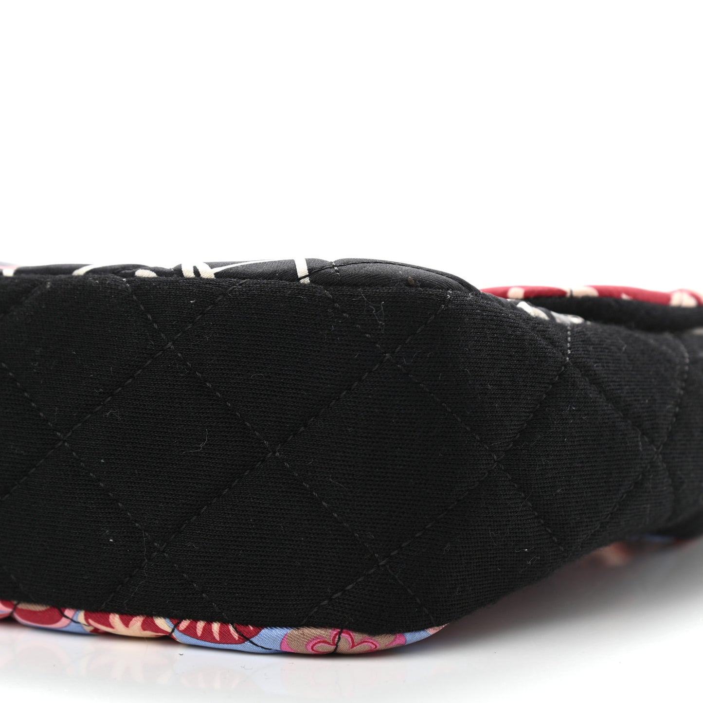 Fabric Quilted Medium Flap Red Black White