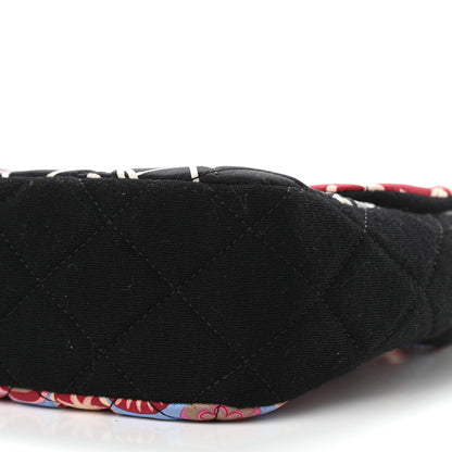 Chanel Fabric Quilted Medium Flap Red Black White 10 of 12