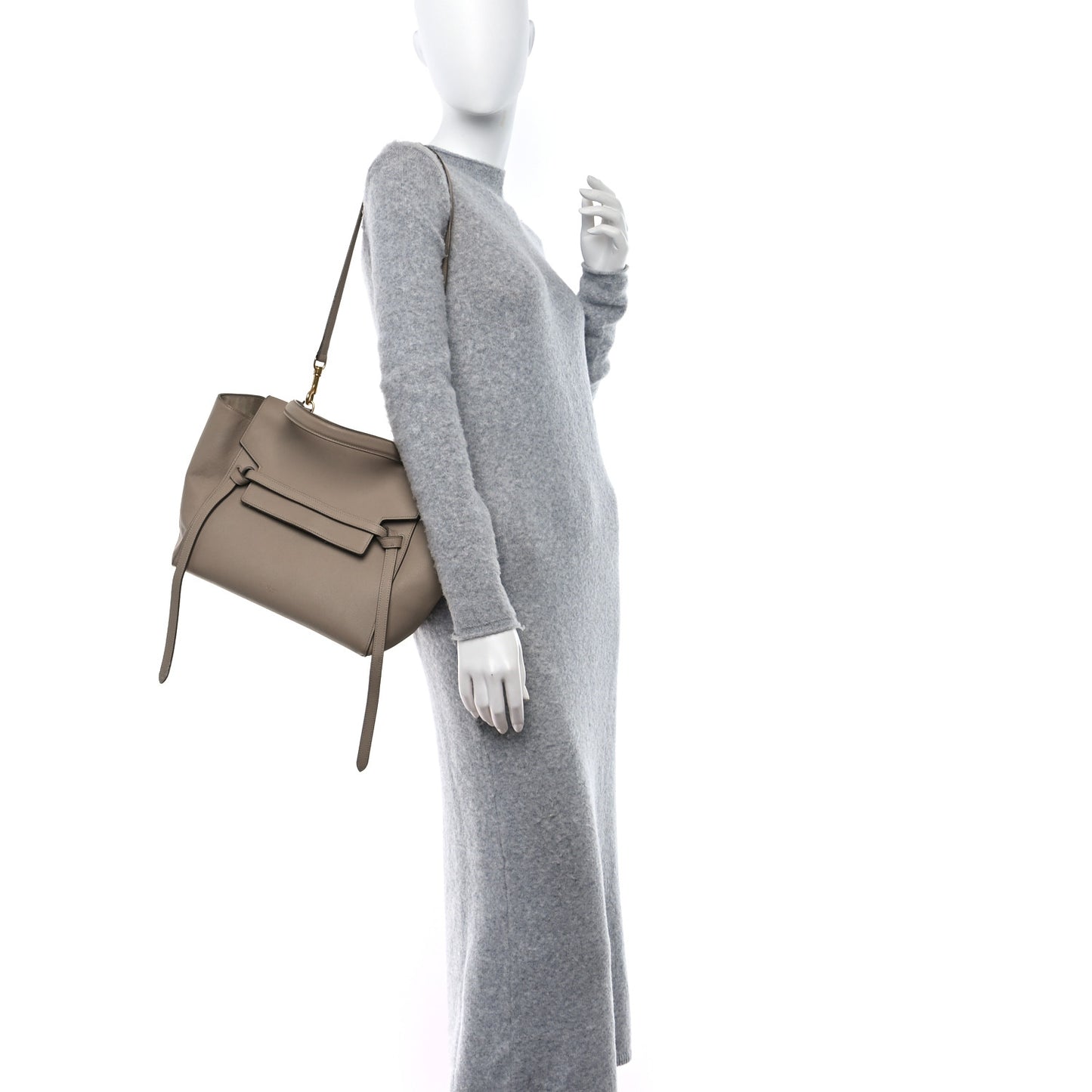 Grained Calfskin Mini Belt Bag Light Taupe