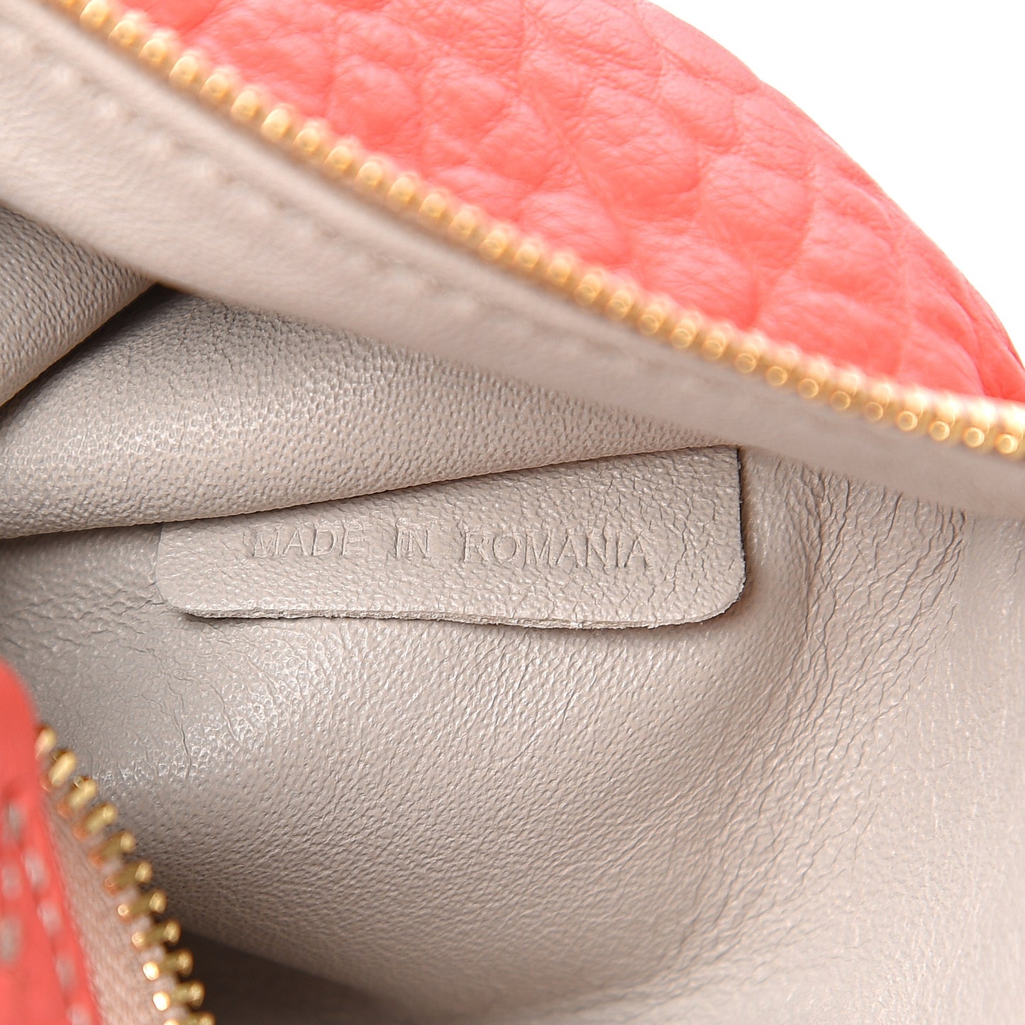 Signature Grain Calfskin Check Embossed Small Canterbury Tote Rose Pink