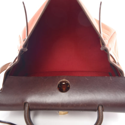 Hermes Toile Vache Calfskin Herbag 30 PM Orange Red 7 of 25