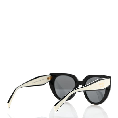 Prada Acetate Sunglasses SPR 14W Black White 4 of 7