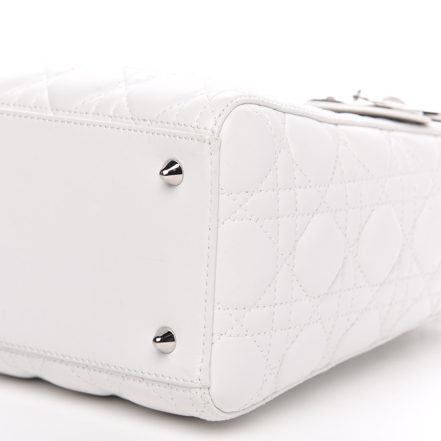Christian Dior Lambskin Cannage Medium Lady Dior White 11 of 11