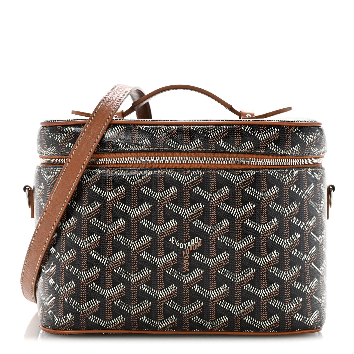 Goyardine Muse Vanity Case Black Gold